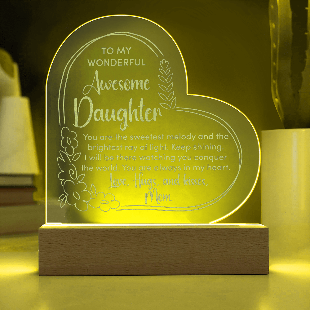 Engravable Heart Acrylic Plaque