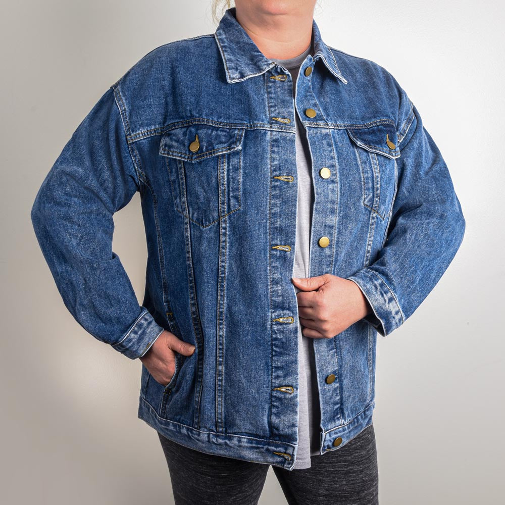 Women's Oversized Denim Jacket! They are Coming Back in Style!!