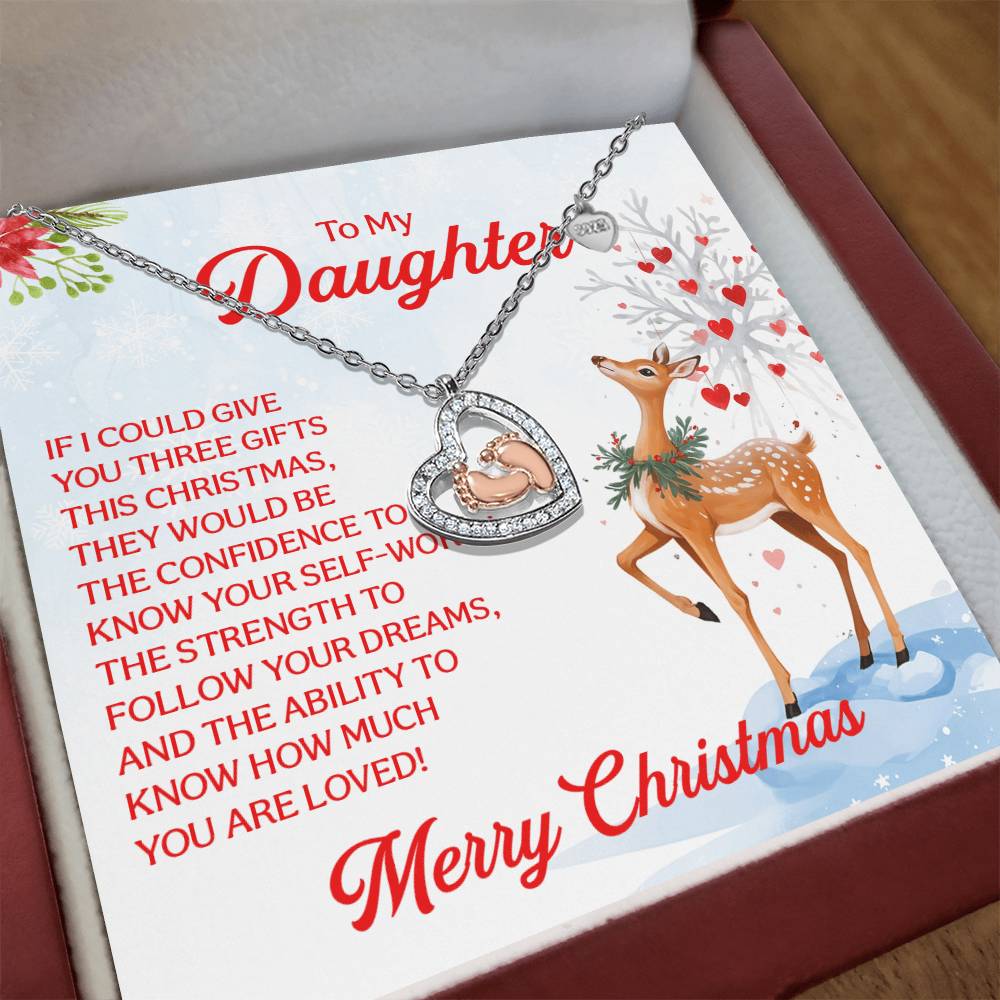 Baby Feet Heart Necklace - Let Her Know How Much She Still Means to You!