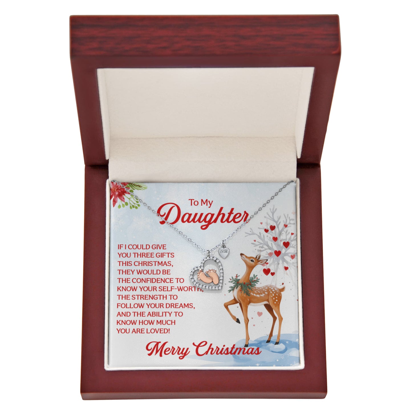 Baby Feet Heart Necklace - Let Her Know How Much She Still Means to You!