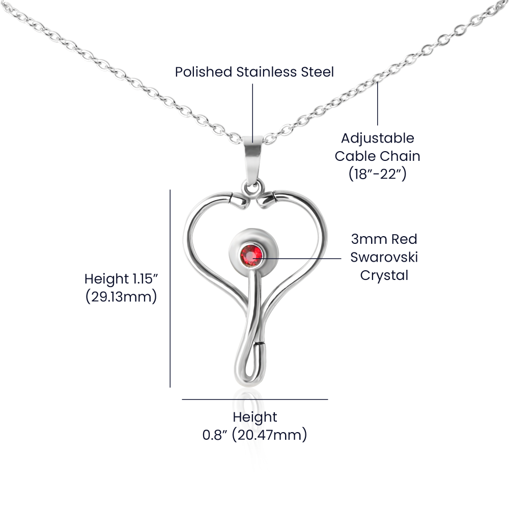 Nurses Need Love Too - This Stethoscope Necklace is the Perfect Gift to Show your Love!