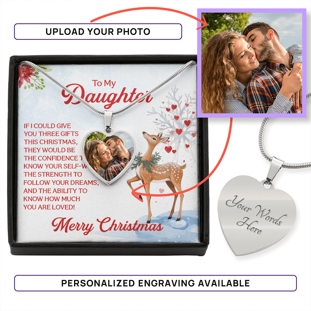 Upload your Photo to this Heart Necklace you Won't be Disappointed!!