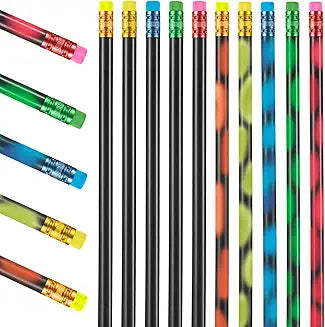 Thermochromic (Mood Changing) Pencils Engraved with Neon, Glitter Thermochromic and Novelty